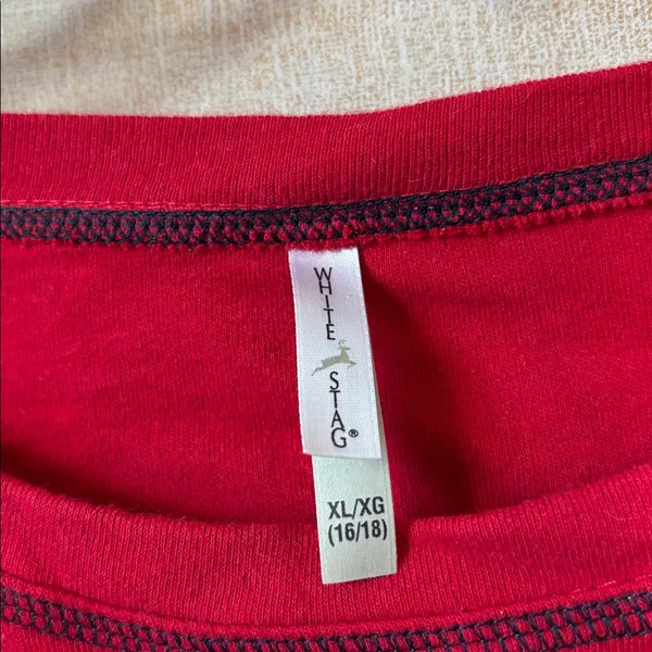 White Stag Red Crew Neck Top XL - Image 3
