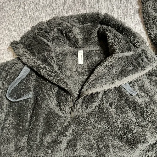 Free People Movement Faux Fur 1/4 Zip Pullover - Image 3