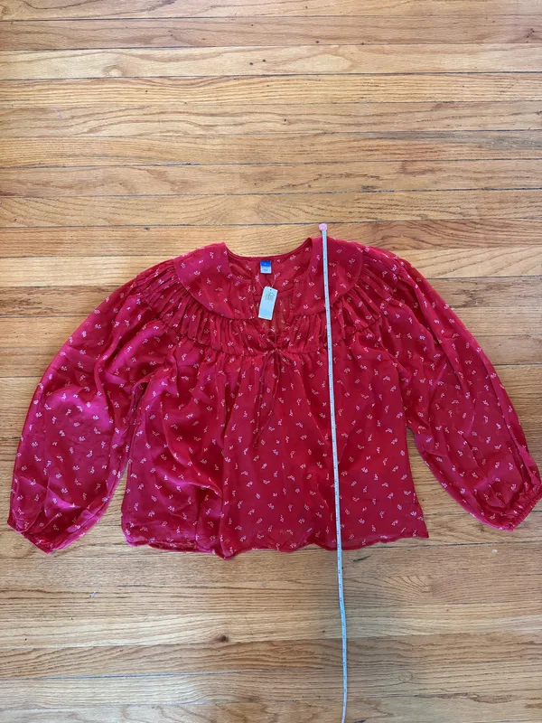NWT Old Navy Floral Chiffon Blouse - Image 2