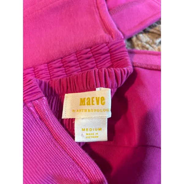 MAEVE Strapless V Wire Corset Top GORGEOUS COLOR Size Medium Tube Azalea Pink - Image 5