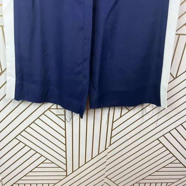 Reformation Side Stripe Flared Pants in Navy‎ Blue White Size US XS - Image 7