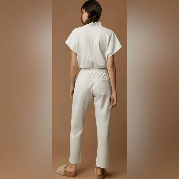 Anthropologie Sundays Womens Derby Jumpsuit‎ Light Heather Grey Sz S Minimalist - Image 12