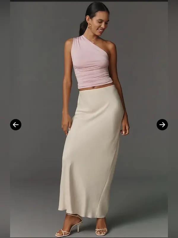 New With Tags Anthropologie Fitted One Shoulder Lilac Top Sz S - Image 2