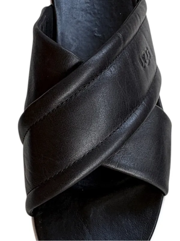 EUC UGG Leather Zanyne Criss Cross Sandals Black Size 9 - Image 6