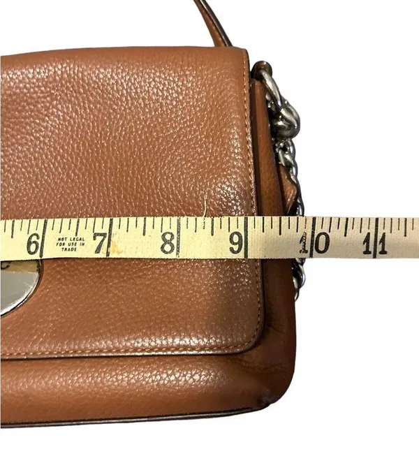 Coach light brown Crossbody Shoulder Bag Pebble Leather - Image 10