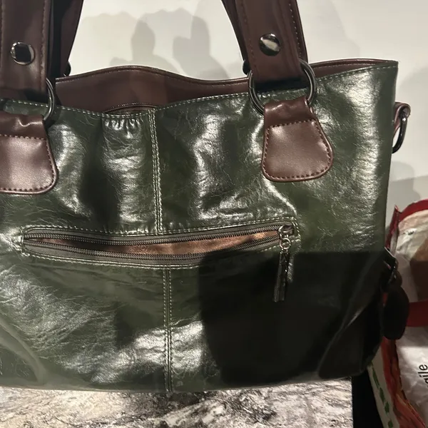 Stylish Green and Brown Women's Bag Xidibaoluo - Image 7
