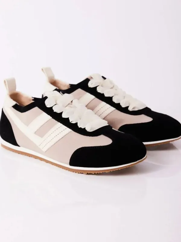 FREE PEOPLE NIB NWT Aces Tennis Shoes / Black + Oyster Combo - Image 7