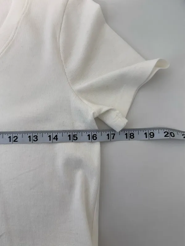 Maurices 24/7 Jordan Ribbed Scoop Neck Tee Solid White NWT - Image 8