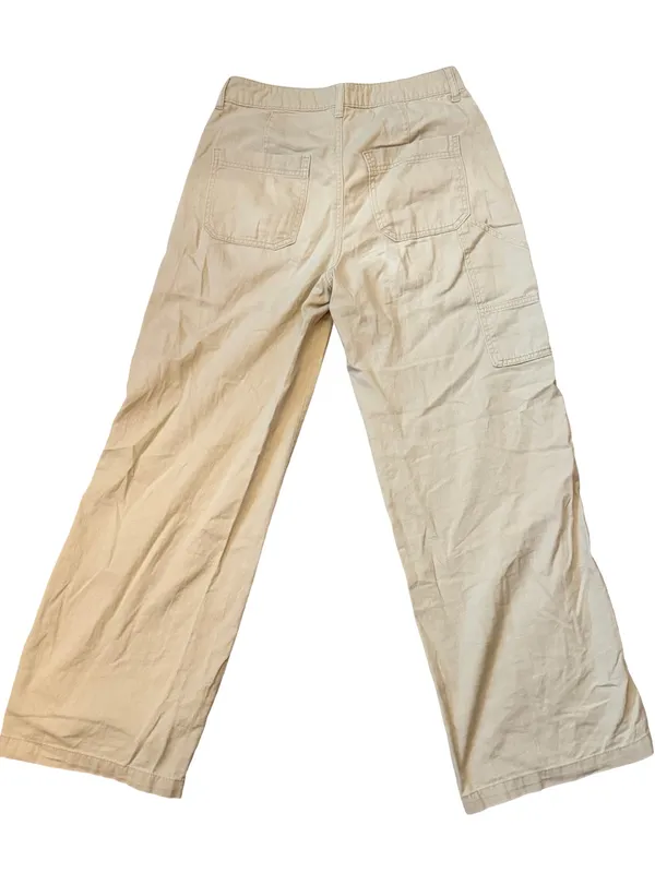 Happily Grey Carpenter Wide-Leg Pants | Size 3/26 | Tan - Image 9