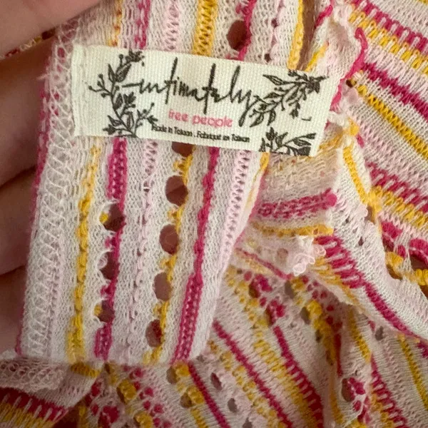 FREE PEOPLE Intimately Striped Multicolor Cropped Top - Image 5