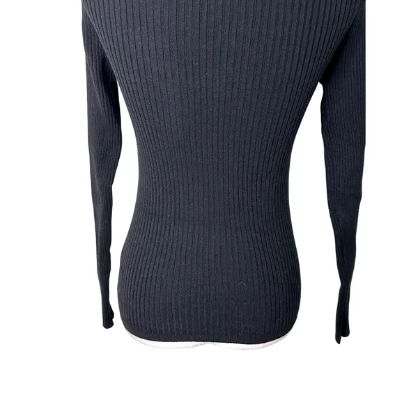 ASOS Women's Black Scoop Neck Long Sleeve Ribbed Knit Sweater 4 NWOT - Image 7