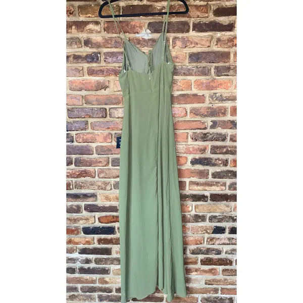 NWT Lulu's Marveled Beauty Olive Green Sleeveless Tie-Front Maxi Dress Large - Image 7