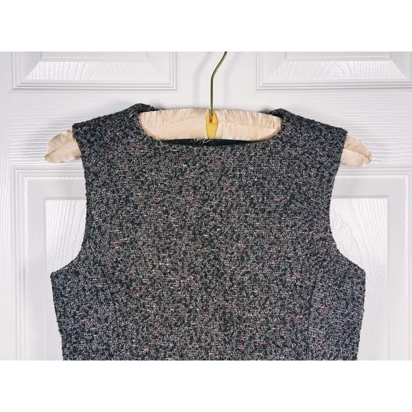 Derek Lam Silk Alpaca Tweed Peplum Top Womens 4 Gray Career Work Academia Office - Image 7