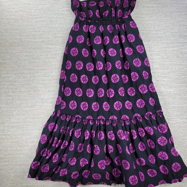 Free People Leanna Dress Womens M Black‎ Purple Bandeau Summer Boho Empire - Image 9