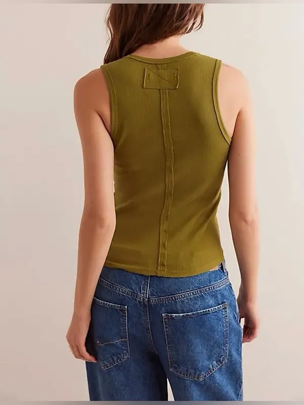 NWT Free People We The Free Neria Tank - Cardamom Seed Green - XS - Image 4