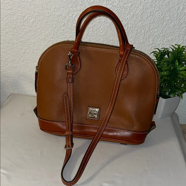 Dooney & Bourke Brown Leather Satchel used good condition - Image 15