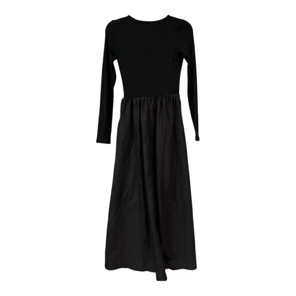 COMMENSE Leisure Pockets Long Sleeve Long Dress COLOR - Black, size large NWT - Image 6