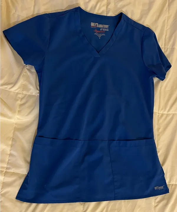 Royal Blue Grey's Anatomy Scrubs - Image 2