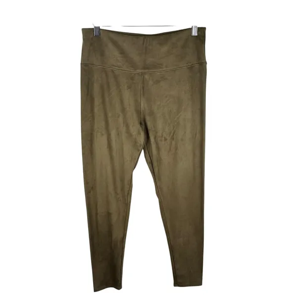 Soft Surroundings Brown Camel Faux Suede Lightweight Ankle Fit Leggings Size S‎ - Image 2