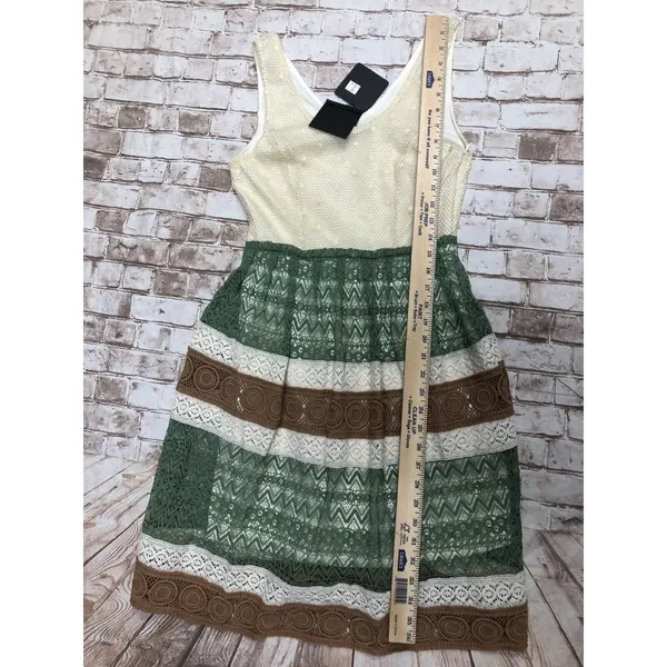 NWT Anthopologie‎ RYU Women's Lace Crochet Trim Sleeveless Feminine Dress Size S - Image 3