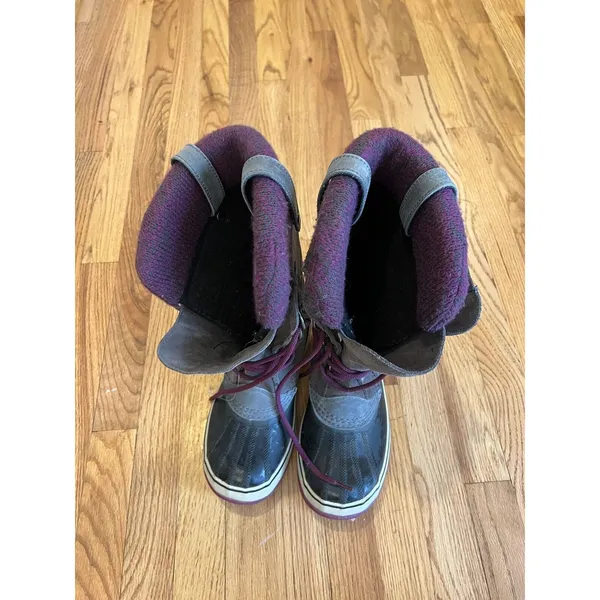 Sorel Joan of Arctic Knit Waterproof Boots Womens‎ Size 7.5 US Gray NL2084-051 - Image 3