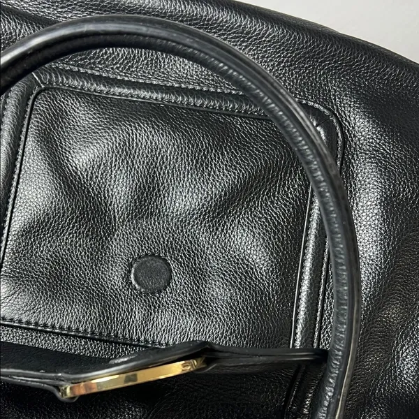 Tory Burch Black Leather Shoulder Bag with Gold Accents D10 - Image 6