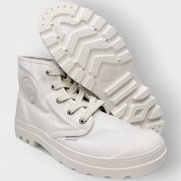 Palladium Pampa Hi Women’s Canvas Boots White Size 7.5M 92352-116-M - Image 8