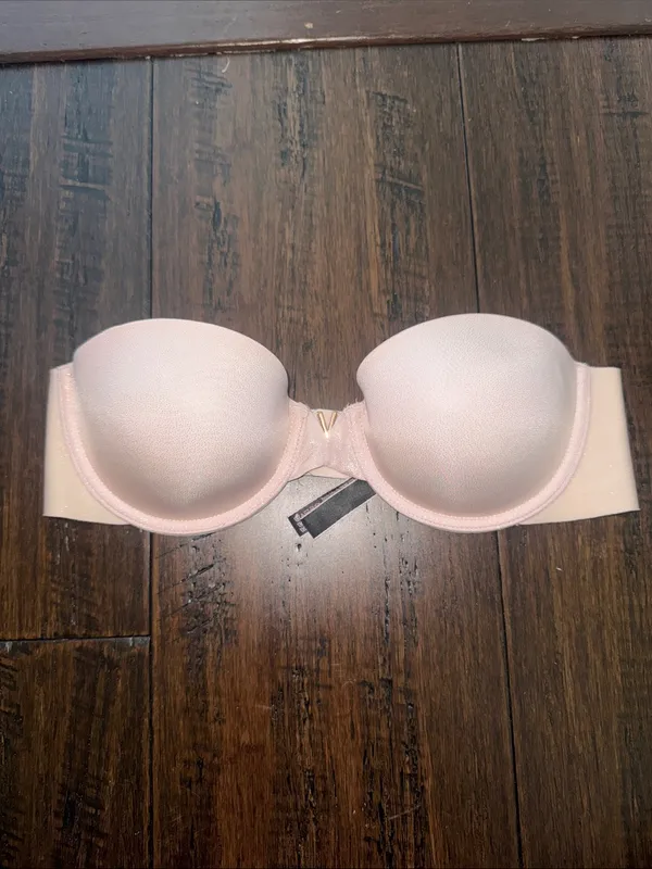 Victoria's Secret Strapless Light Pink Shimmery Bra - Image 2