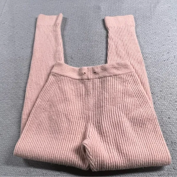 ⭐️ Lovers and Friends Pink Ribbed Knit Sweater Skinny Joggers Size Small EUC - Image 5