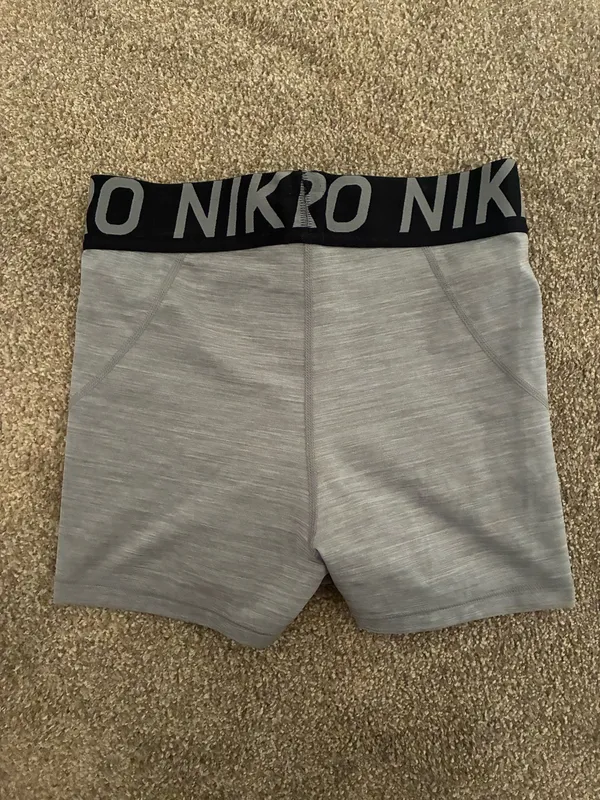 Grey Nike Pro Shorts - Image 2