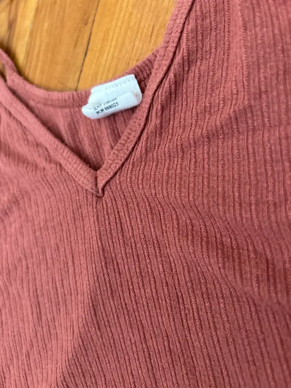 v neck rust cami - Image 2