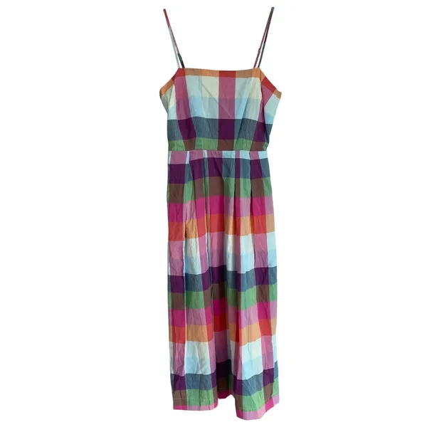 Kate Spade New York Target Plaid Midi Dress‎ XXS Multi Color Seersucker Pockets - Image 3