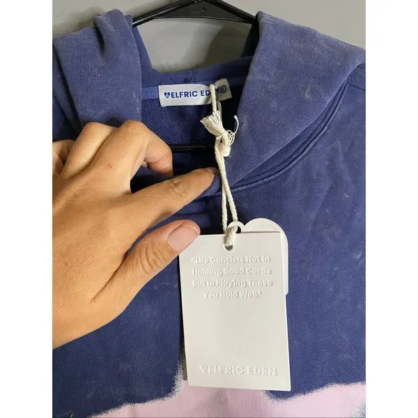 Aelfric Eden Blurring Star Washed Oversized Hoodie With Pockets NWT Large - Image 11