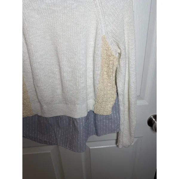 Anthropologie Moth Medium Crochet Sweater Shirt Granny Cottagecore Boho Work - Image 9
