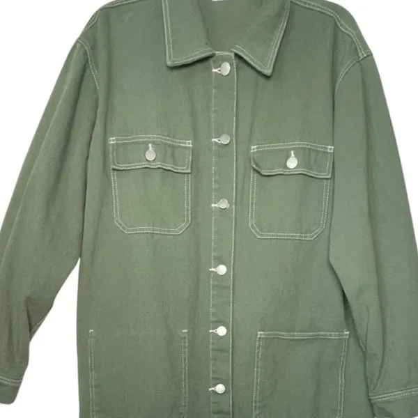 Green khaki jacket Large | grunge vibe - Image 4