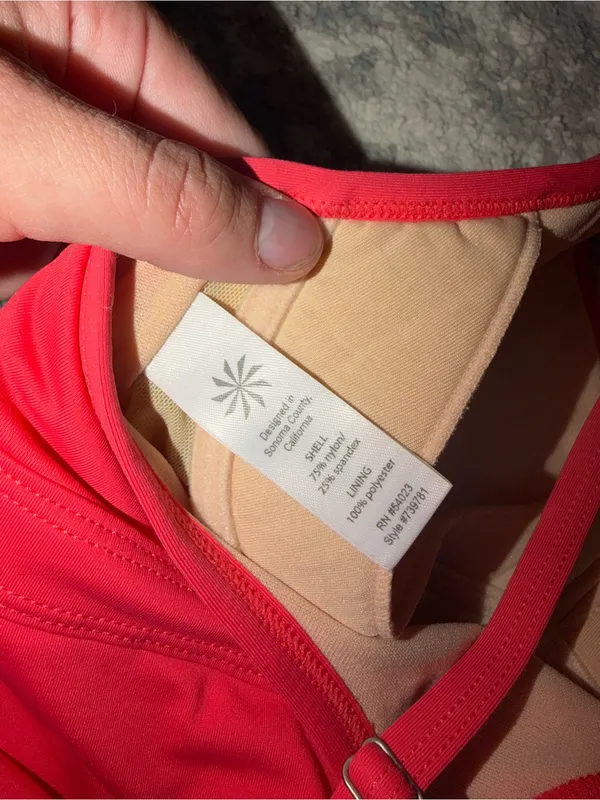 Athleta Coral Athletic Dress Built In Bra Strappy Activewear XS - Image 6