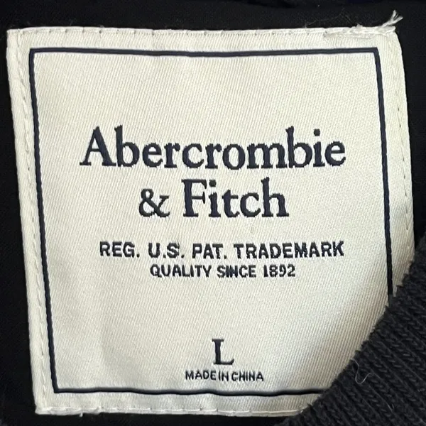 Abercrombie & Fitch Women Tweed‎ Bomber Jacket Wool Blend Black Cream Large L - Image 6