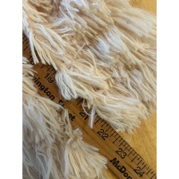 Jolt Faux Fur Shaggy Open Front Jacket Blush Pink Size Small NWT Soft Coat - Image 14