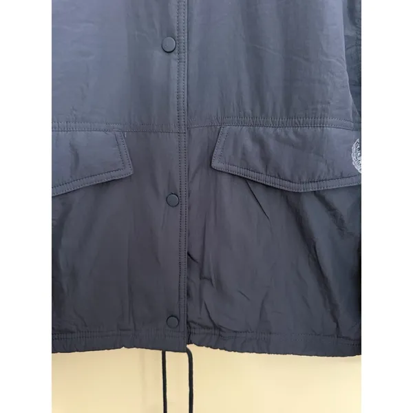 Free People Movement‎ Off The Bleachers Coaches Jacket Navy Blue Women's Small - Image 7