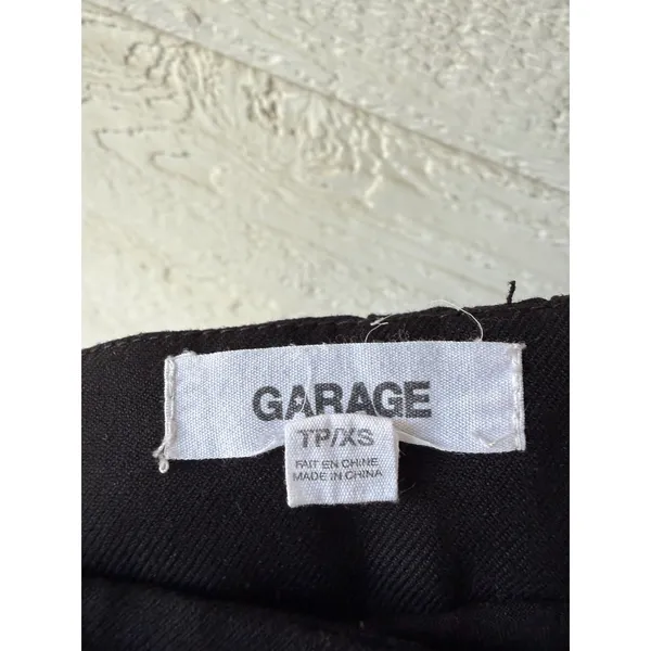 Garage‎ Black Pleated Mini Wrap Skort Side Tie Preppy Dark Academia Size XS - Image 6