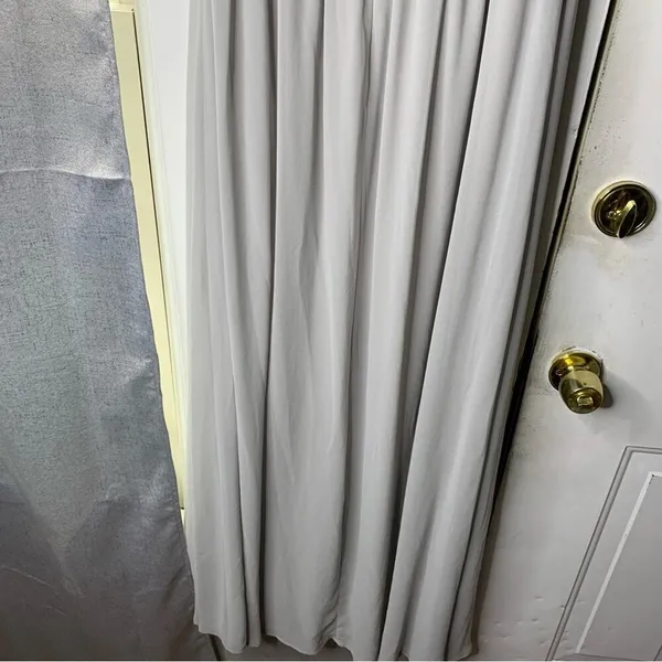 Lulu’s light gray strapless‎ chiffon bridesmaids all afloat maxi dress medium - Image 7