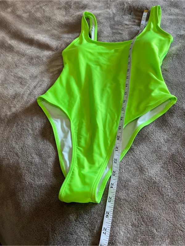 Neon 80’s One Piece Work Out Leotard Costume Bodysuit Women’s Sz S EUC - Image 6