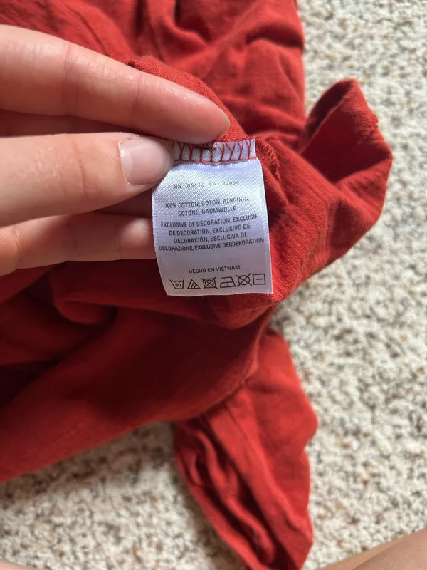 Red Anthropologie Top Long Sleeve - Image 4