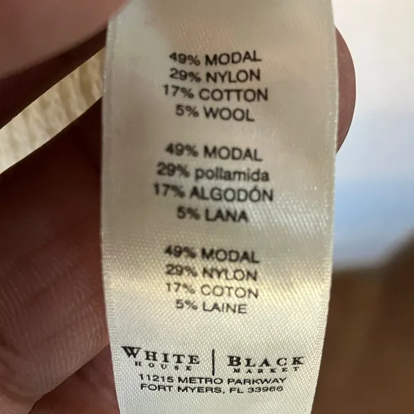 FINAL MARKDOWN White House Black Market Soft Cream cowl neck Sweater medium - Image 3