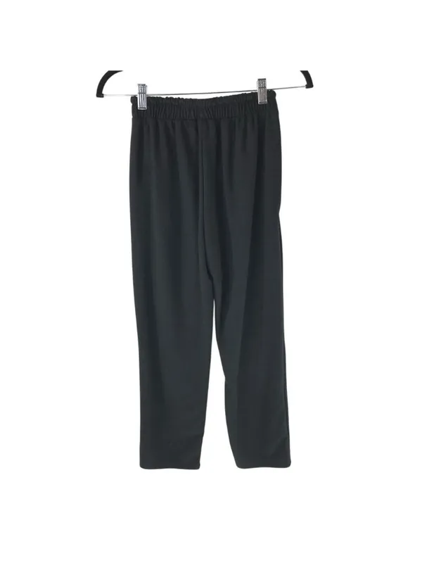 Zara Basic Womens Cropped Pants Black Adjustable Drawstring Waist Slash Pocket S - Image 2