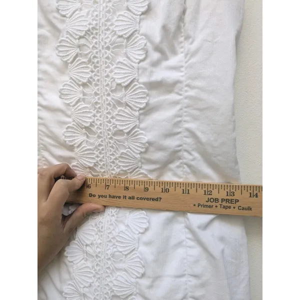 Lilly Pulitzer Women's Sheath Dress Railee Resort White Floral Cross Eyelet S 6 - Image 8