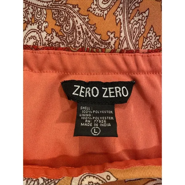 Vintage Zero Zero Womens Skirt Large Red Paisley Fairy Prairie Cottagecore Boho - Image 5