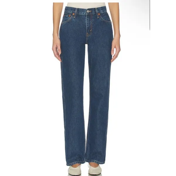 RE/DONE 90's Mid Rise Loose Jeans‎ in Rustic Idigo Size 27 - Image 2