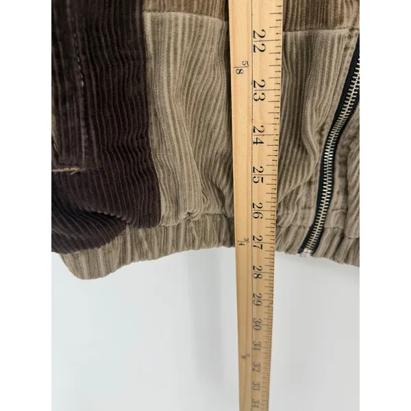 Urban Outfitters BDG Patchwork Corduroy Harrington Jacket Brown Colorblock L - Image 8