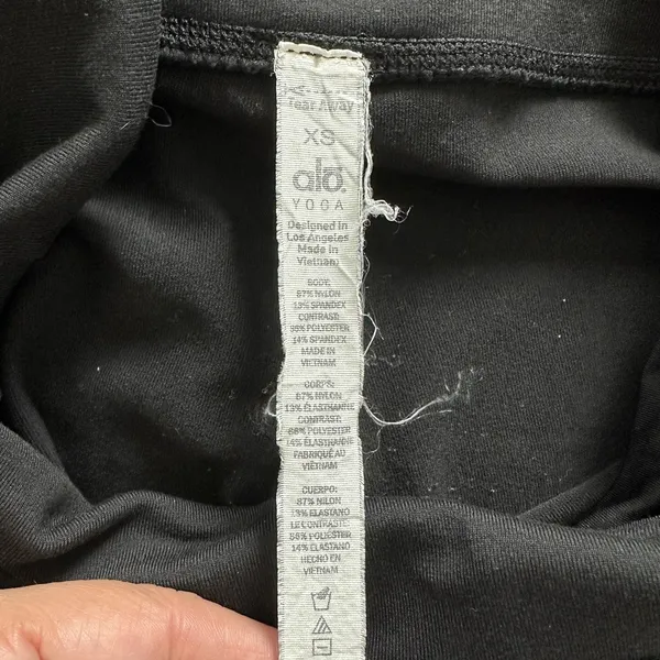 Alo Yoga Mid Waisted Moto Leggings Black‎ Size XS - Image 10